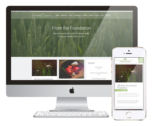 See our case study for our non-profit client: Crossroads Hospice Charitable Foundation.